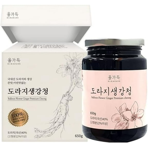 South Korean Bellflower Balloon Flower Roots & Ginger Extracted Mix, Tea Concentrates 650g 22.9oz