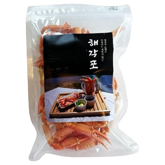 South Korean Dried Red Crab Snack, Beer Munchies, Soup Condiment Haegakpo, 1 Pack 100 g 3.53 oz