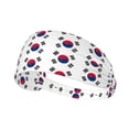 thumbnail image 1 of South Korean Flag Sports Headbands Sweatbands Non Slip Sweat Bands Athletic Workout Fashion Wide Hair Bands For Men Women, 1 of 7