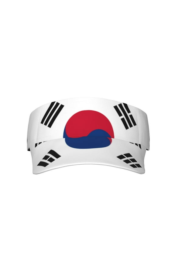 South Korean Flag Sports Sun Visor Hats Adjustable Sun Visor Caps For Women And Men