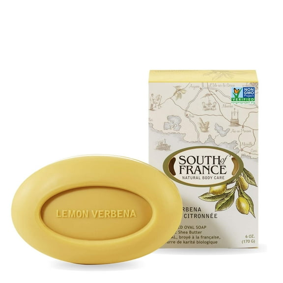 South Of France French Milled Vegetable Bar Soap Lemon Verbena, 6 Oz C13