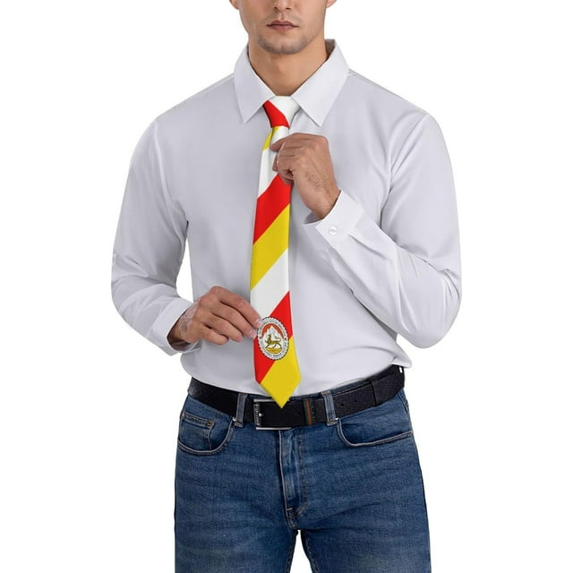South Ossetia Flag 5 Striped Necktie Men'S Neck Ties Mens Party ...