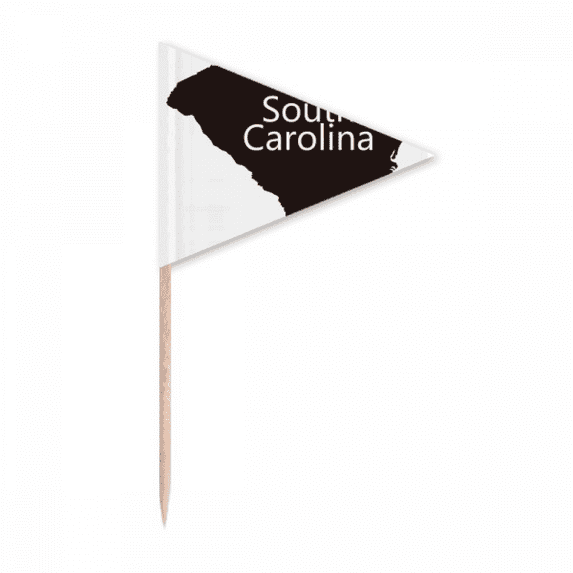 South Outline Map America USA Toothpick Triangle Cupcake Toppers Flag
