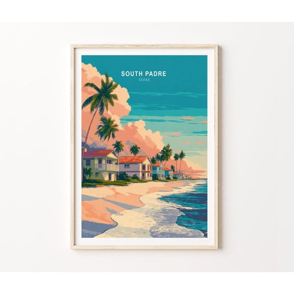South Padre Island Texas Beach Coastal Wall Decor Home Decor