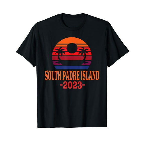 South Padre Island Vacation 2023 Souvenir Family Trip Black T-Shirt