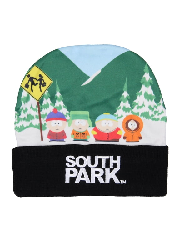 Beanie Cartman Kenny Stan Kyle Sublimated Embroidered Knit Beanie Hat Cap