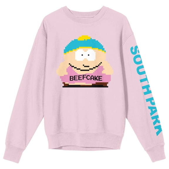 South Park Beefcake Crew Neck Long Sleeve Cradle Pink Adult Sweatshirt
-Large