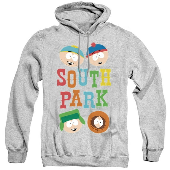 South Park Best Buds Unisex Adult Pull-Over Hoodie,Athletic Heather, Large