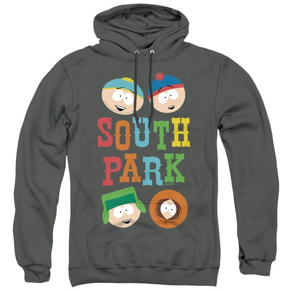 South Park Best Buds Unisex Adult Pull-Over Hoodie,Charcoal, Large