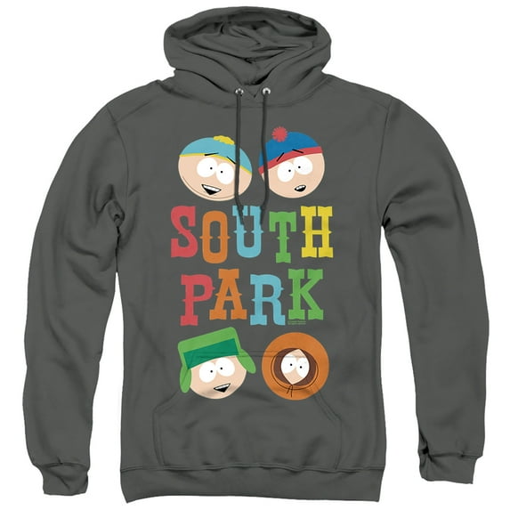 South Park Best Buds Unisex Adult Pull-Over Hoodie,Charcoal, Small
