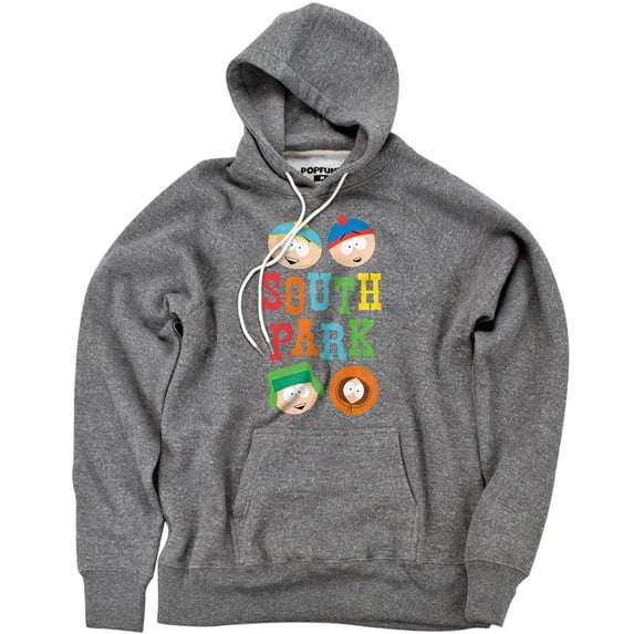 South Park Best Buds Unisex Adult Slim Fit Pull-Over Heather Hoodie, Athletic Heather, Large