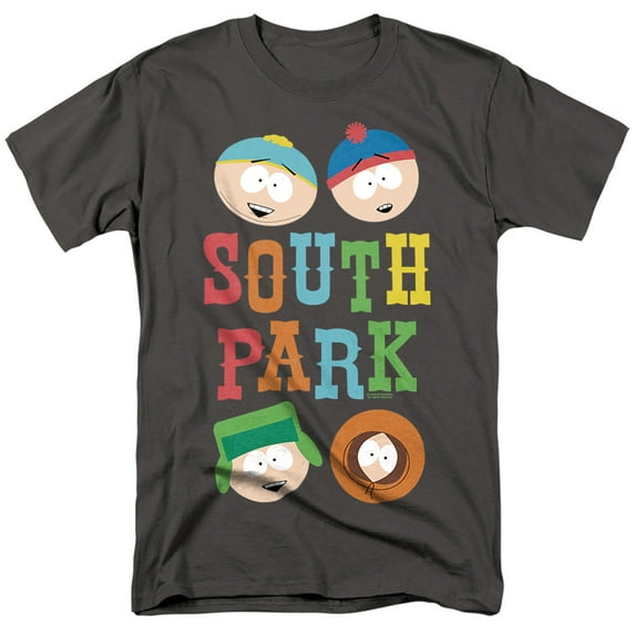 South Park Best Buds Unisex Adult T-Shirt, Charcoal, 3X-Large