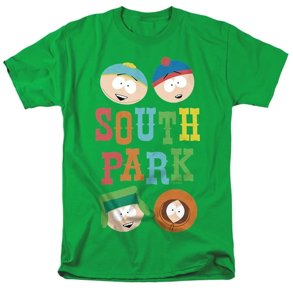 South Park Best Buds Unisex Adult T-Shirt, Kelly Green, Medium