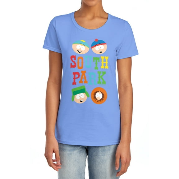 South Park Best Buds Women's T Shirt,Carolina Blue, 2X-Large