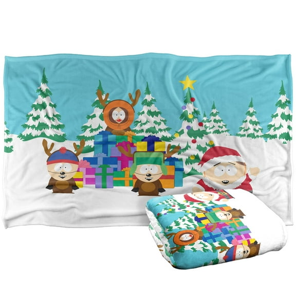 South Park Blanket, 36'x58' Cartman Santa and Reindeer Boys Silky Touch Super Soft Throw Blanket