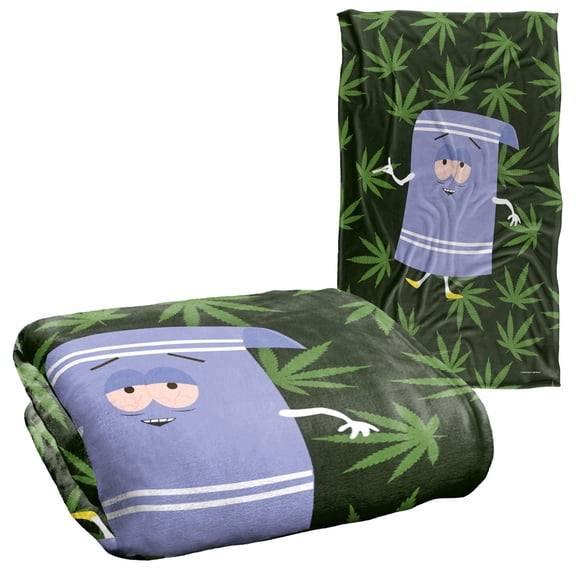 South Park Blanket, 36"x58" South Park Towelie Pot Leaves Silky Touch Super Soft Throw Blanket