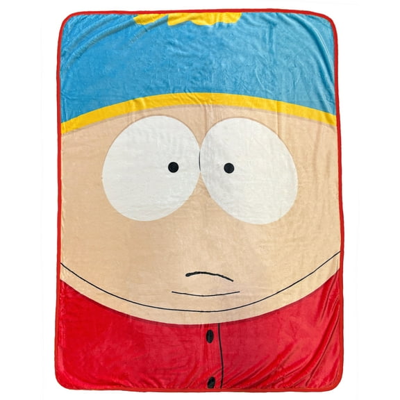 South Park Blanket Cartman Red Jacket All-Over Design Plush Lap Throw 46" x 60"