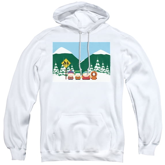 South Park Bus Stop Unisex Adult Pull-Over Hoodie,Bus Stop, Small