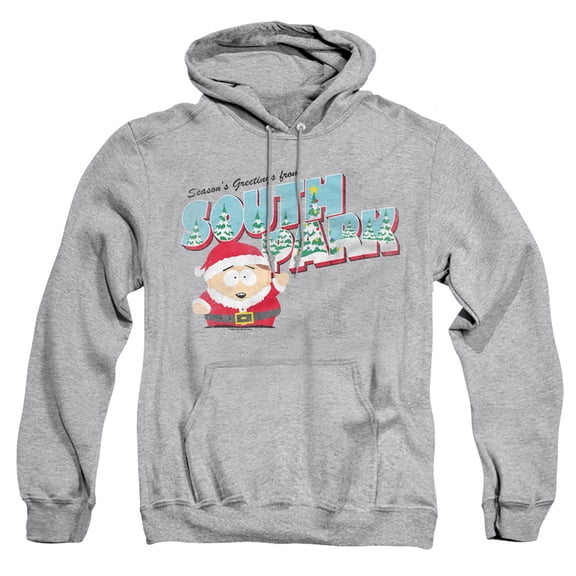 South Park Cartman Christmas Adult Pull-Over Hoodie, Athletic Heather, Large