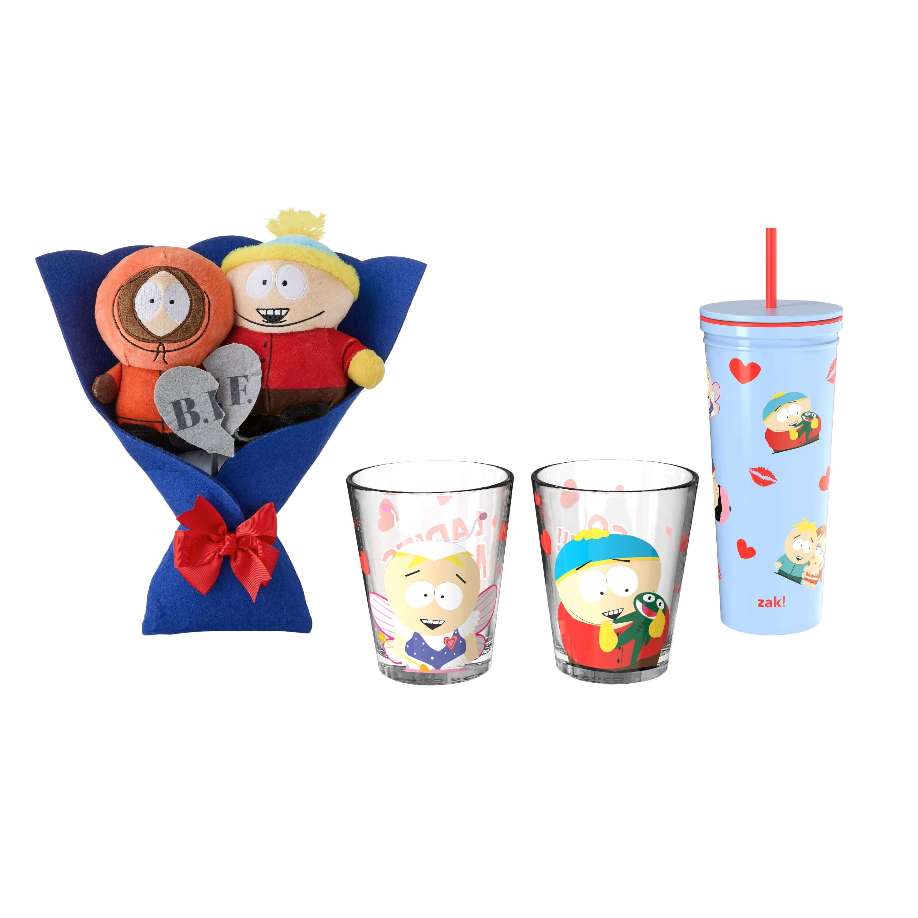 South Park Complete Gift Set Plush Bouquet, 23oz Drink Tumbler