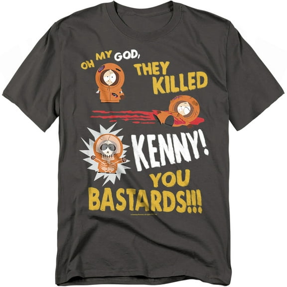 South Park Dead Kenny Unisex Adult T-Shirt, Charcoal, Medium