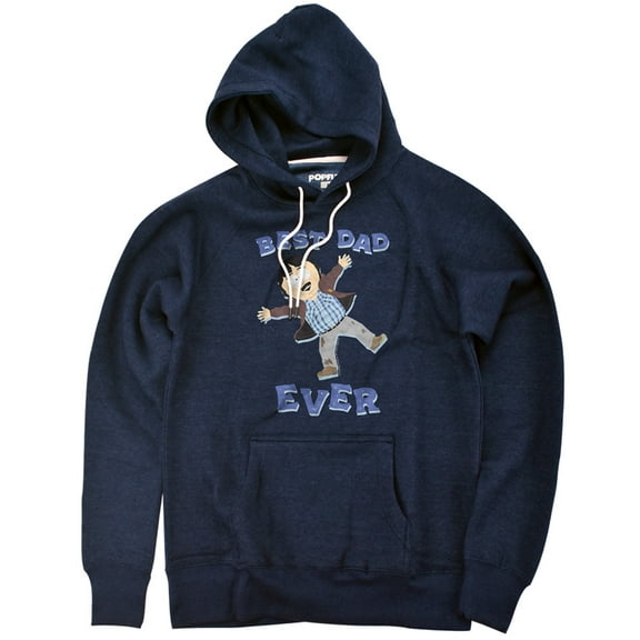 South Park Father's Day Randy Best Dad Ever Unisex Adult Slim Fit Pull-Over Heather Hoodie, Navy, Small