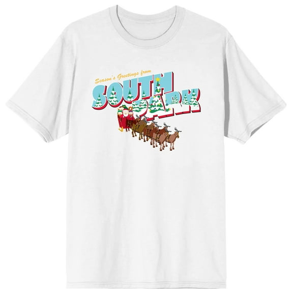 South Park Greetings From South Park Men's White Short Sleeve Tee-XS