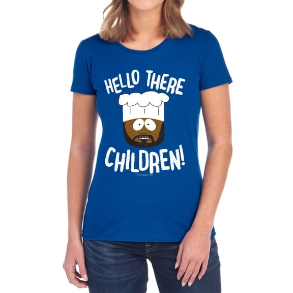 South Park Hello There Children Women's T Shirt,Royal, Large
