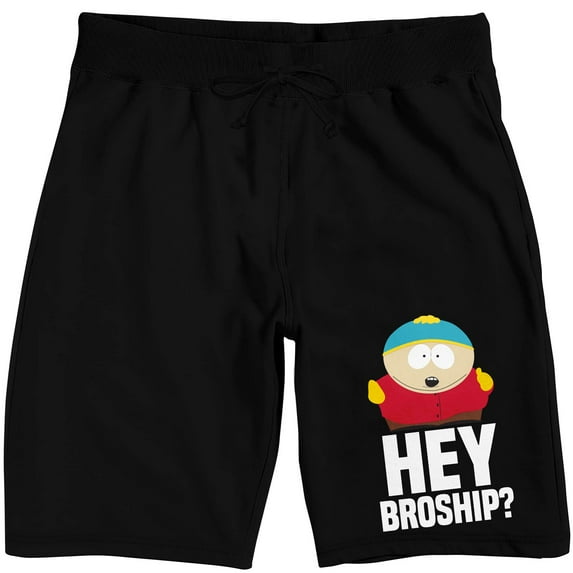 South Park Hey Broship Men's Black Sleep Pajama Shorts -Medium
