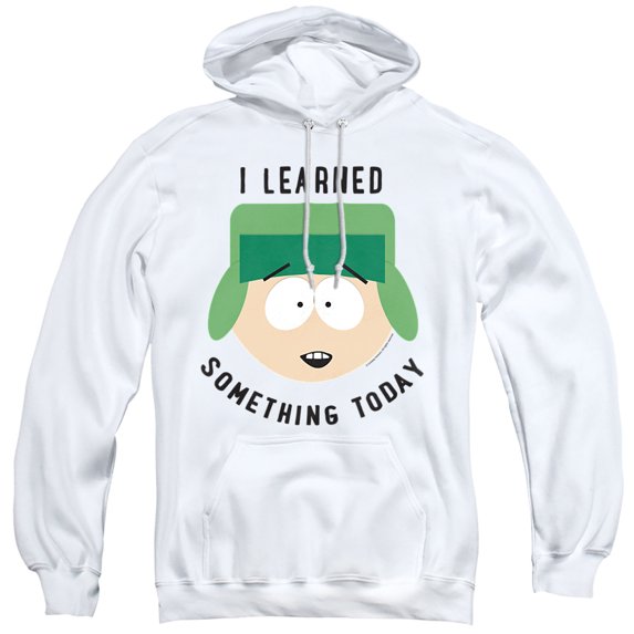 South Park I Learned Something Today Unisex Adult Pull-Over Hoodie,White, Small