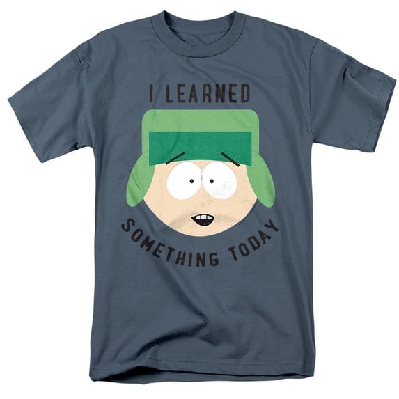 South Park I Learned Something Today Unisex Adult T-Shirt, Slate, X-Large