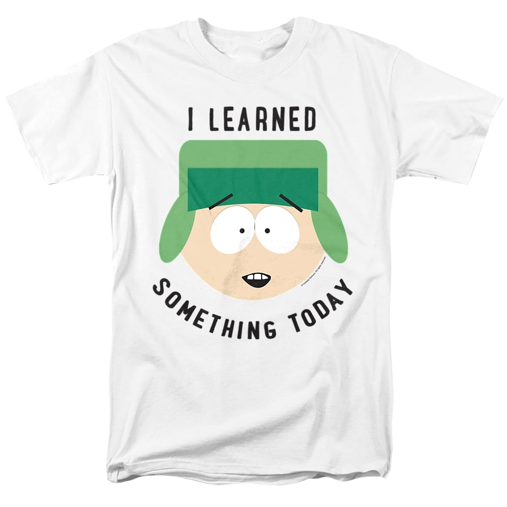 South Park I Learned Something Today Unisex Adult T-Shirt, White, Small ...