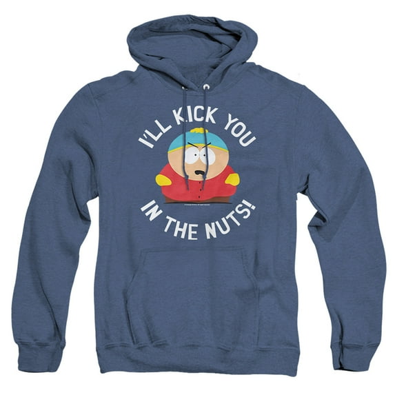 South Park Kick You In The Nuts Unisex Adult Pull-Over Heather Hoodie,Kick You In The Nuts, Medium