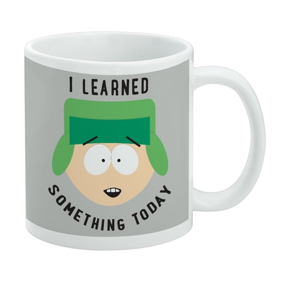 South Park Kyle I Learned Something Today Ceramic Coffee Mug, Novelty Gift Mugs for Coffee, Tea and Hot Drinks, 11oz, White