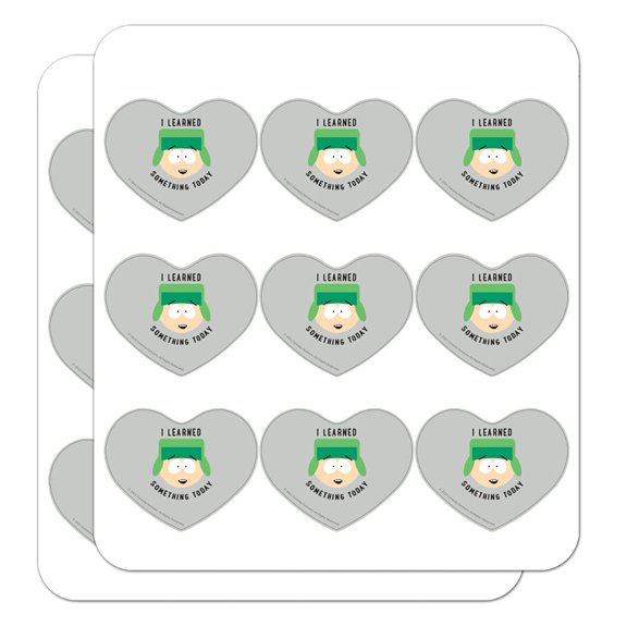 South Park Kyle I Learned Something Today Heart Shaped Planner Calendar Scrapbook Craft Stickers