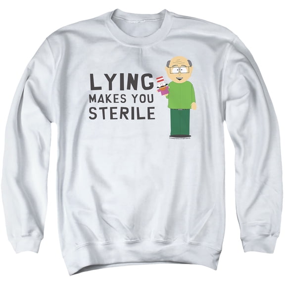 South Park Lying Makes You Sterile Unisex Adult Crewneck Sweatshirt,Lying Makes You Sterile, Medium