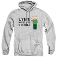 thumbnail image 1 of South Park Lying Makes You Sterile Unisex Adult Pull-Over Hoodie,Athletic Heather, 2X-Large, 1 of 6