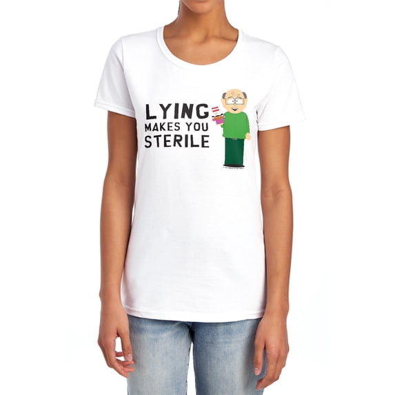 South Park Lying Makes You Sterile Women's T Shirt,Lying Makes You Sterile, Medium