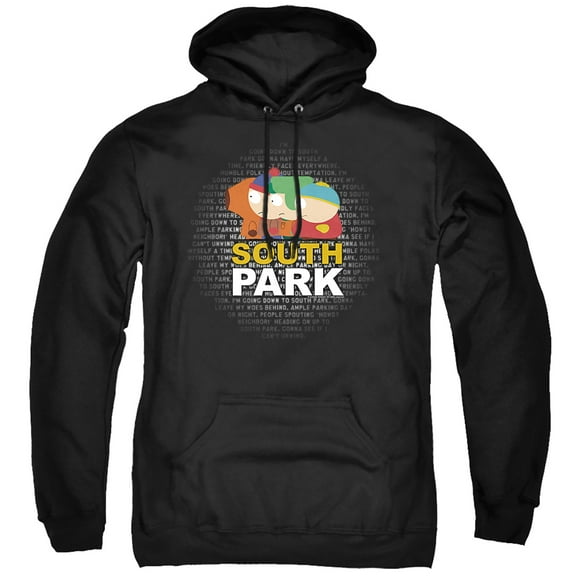 South Park Lyrics Unisex Adult Pull-Over Hoodie,Lyrics, Large