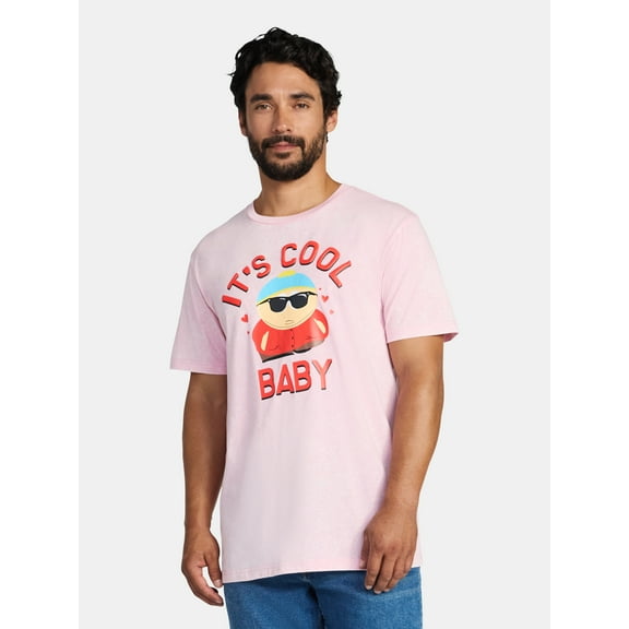 South Park, Men's & Big Men's Valentine's Day Graphic Tee, Cartman Hearts, Sizes XS-3XL