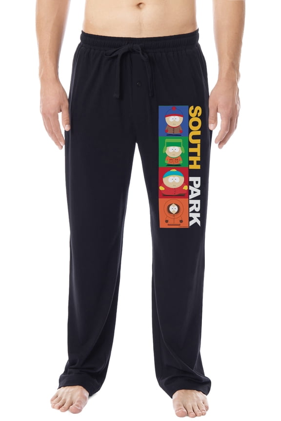 South Park Men's TV Show Square Cartman Kenny Kyle Stan Sleep Pajama Pants