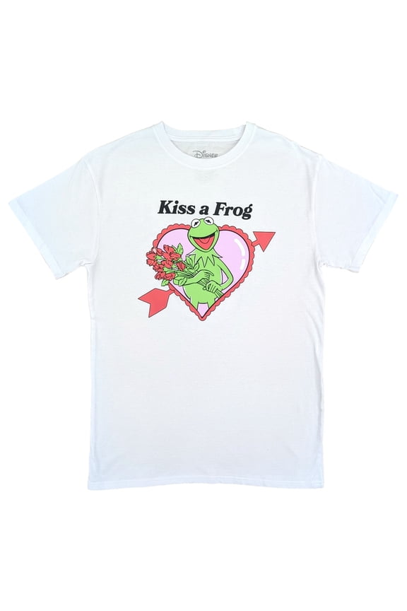 The Muppets Mens White Kermit Valentines Day Short Sleeve T-Shirt XXL