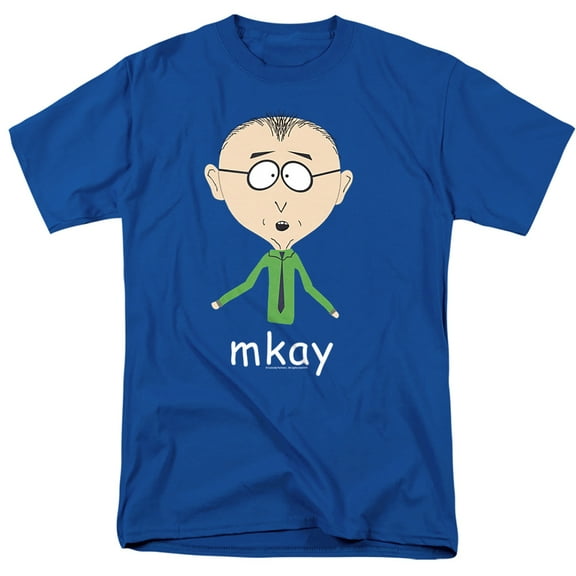 South Park Mr. Mackey Mkay Unisex Adult T Shirt (Small) Royal