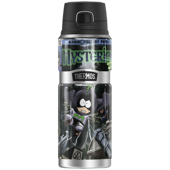 South Park Mysterion Comic THERMOS STAINLESS KING Stainless Steel Drink Bottle, Vacuum insulated & Double Wall, 24oz