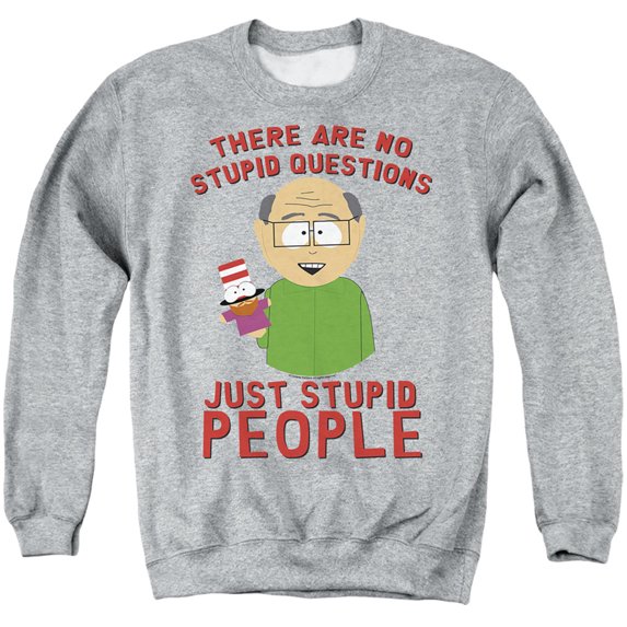 South Park No Stupid Questions Unisex Adult Crewneck Sweatshirt,No Stupid Questions, X-Large