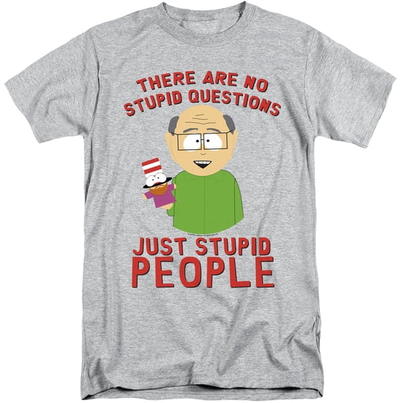 South Park No Stupid Questions Unisex Adult Tall T Shirt,No Stupid Questions, 2X-Large