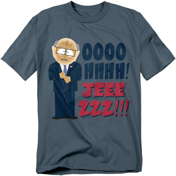 South Park Oh Jeez Unisex Adult T-Shirt, Slate, Large