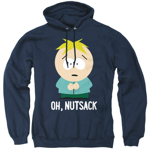 South Park Oh Nutsack Unisex Adult Pull-Over Hoodie,Navy, X-Large