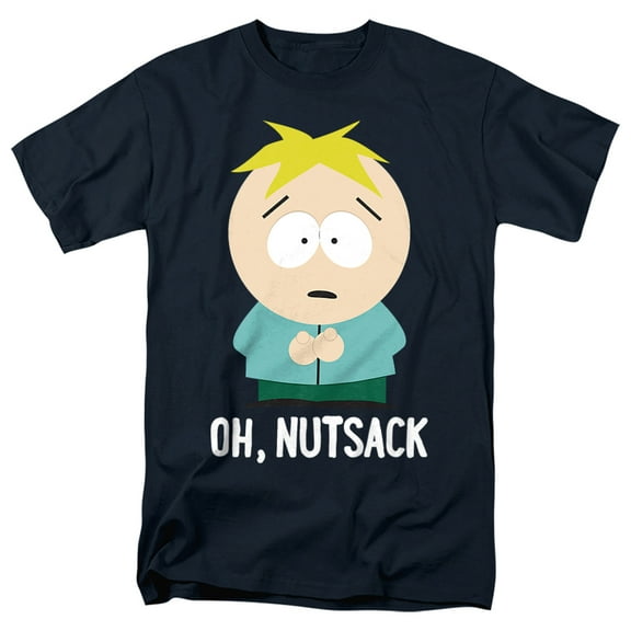 South Park Oh Nutsack Unisex Adult T-Shirt, Navy, Medium