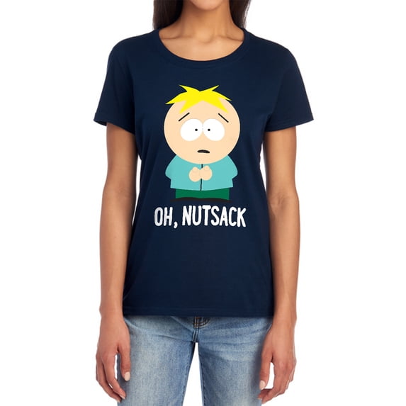 South Park Oh Nutsack Women's T Shirt,Navy, Large